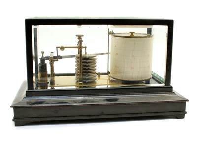 Lot 169 - A barograph in an ebonised cabinet