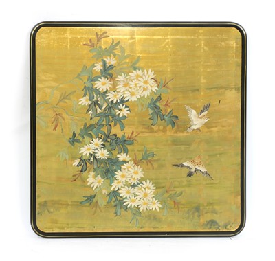 Lot 362 - Japanese gold coloured lacquer panel