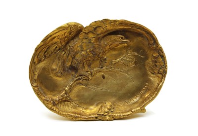 Lot 173 - A French Art Nouveau bronze dish