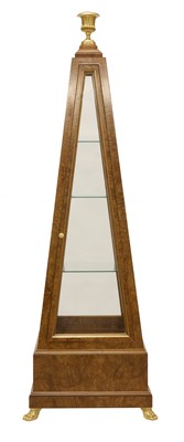 Lot 587 - A contemporary obelisk display cabinet