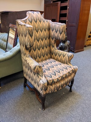 Lot 271 - A William and Mary wingback armchair