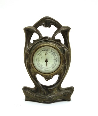 Lot 222 - An Art Nouveau desk barometer