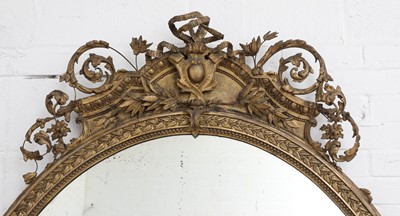 Lot 57 - A large gilt overmantel mirror