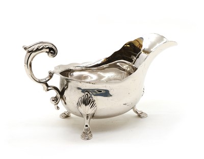 Lot 20 - A silver sauceboat