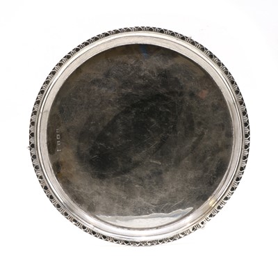 Lot 29 - A silver circular salver