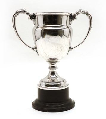 Lot 3 - A silver two handled trophy cup