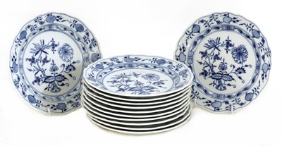 Lot 698 - An extensive Meissen Onion pattern blue and white dinner and tea service