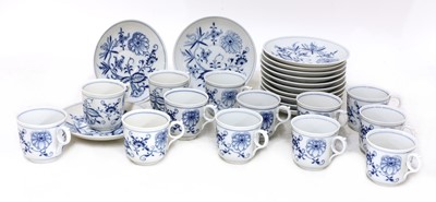 Lot 698 - An extensive Meissen Onion pattern blue and white dinner and tea service