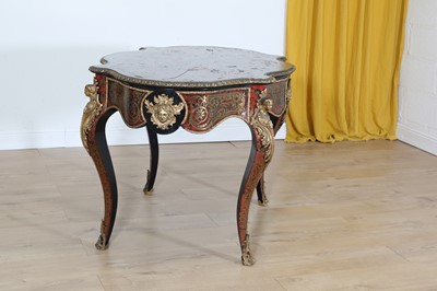 Lot 44 - A French Napoleon III tortoiseshell, bronze and ormolu centre table