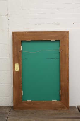 Lot 217 - A modern burr walnut and parcel-gilt cushion moulded wall mirror