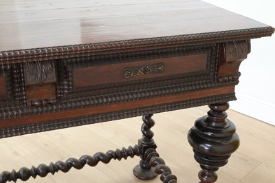 Lot 344 - A Portuguese hardwood centre table