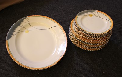 Lot 132 - A collection of Art Deco Burleigh 'Dawn' pattern dinner wares