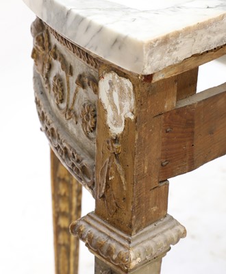 Lot 187 - A painted, giltwood and gesso demilune console table