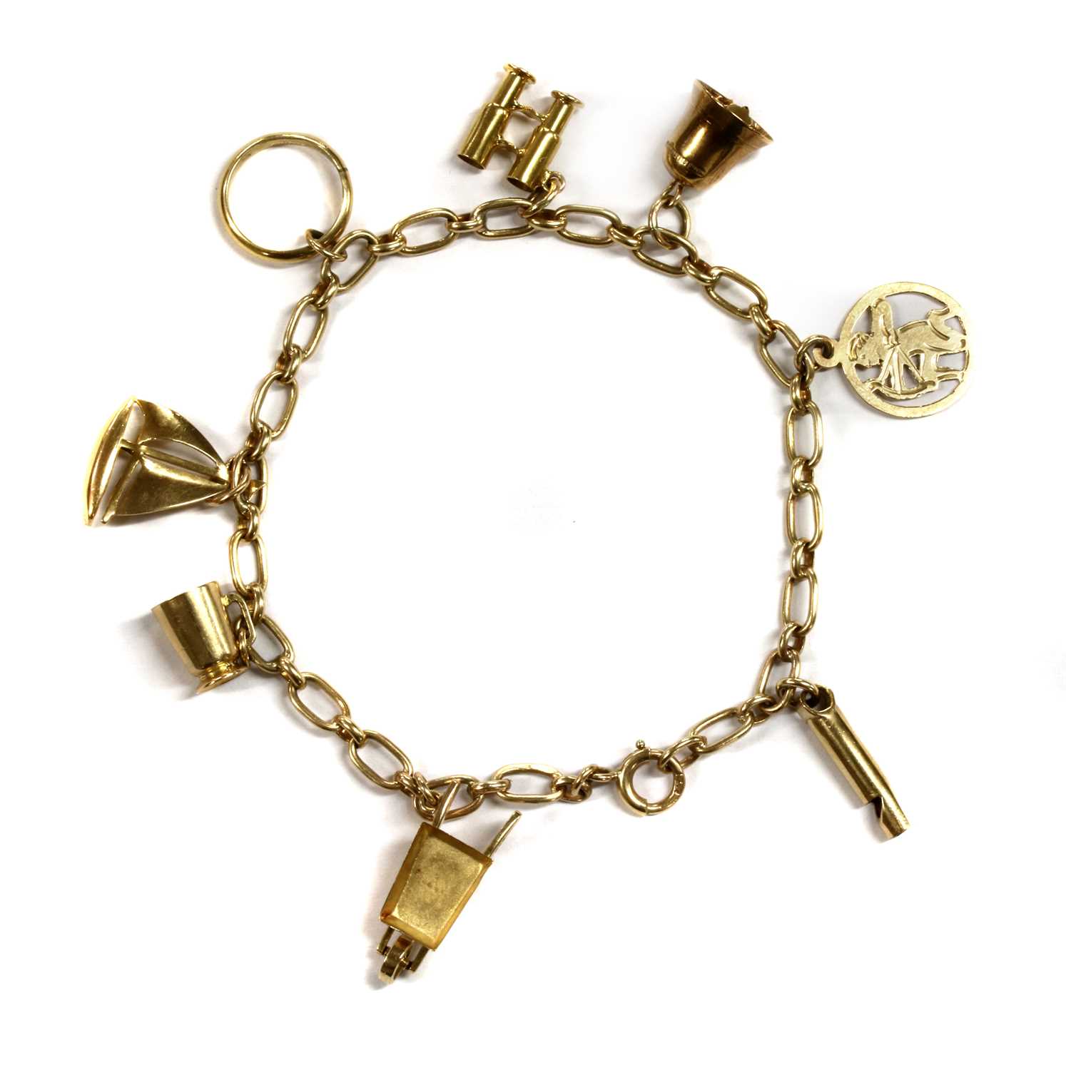 Lot 76 - A 9ct gold fetter link bracelet