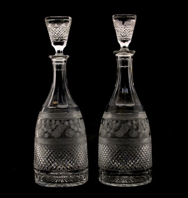Lot 236 - A pair of cut glass decanter and stoppers