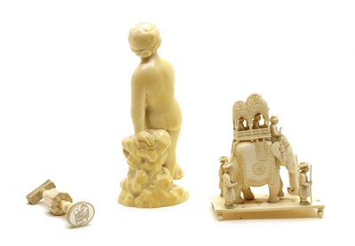 Lot 223 - Three Ivory items