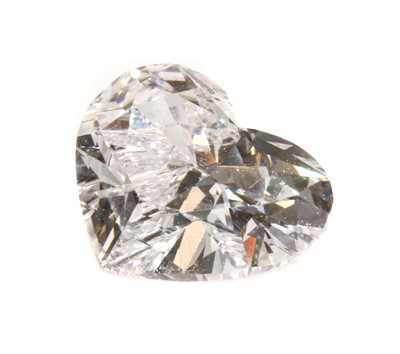 Lot 447 - An unmounted heart shaped brilliant cut diamond