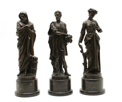 Lot 203 - Three bronzed figures