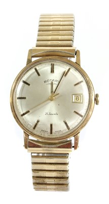 Lot 259 - A gentlemen's 9ct gold Rotary mechanical bracelet watch
