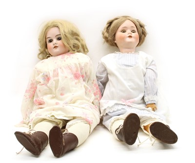 Lot 239 - An Armand Marseille bisque head and shoulder doll