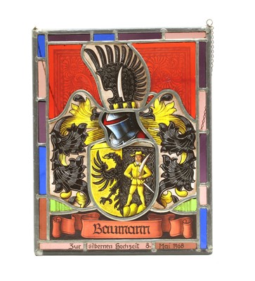 Lot 217 - Two Swiss armorial panels