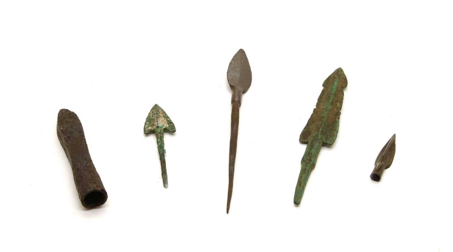 Lot 77 - Four ancient Persian bronze arrowheads