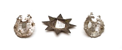 Lot 1 - Three silver stag hunting brooches
