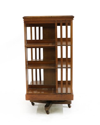 Lot 360 - An Edwardian mahogany revolving bookcase
