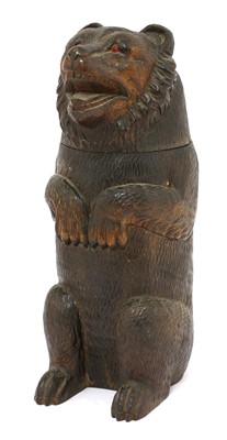 Lot 328 - A Black Forest tobacco box in the form of a bear