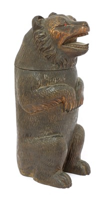 Lot 328 - A Black Forest tobacco box in the form of a bear