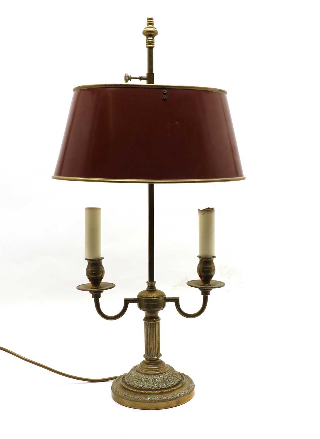 Lot 277 - A French brass bouillotte-style table lamp
