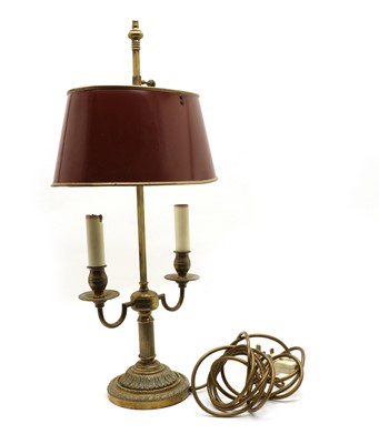 Lot 277 - A French brass bouillotte-style table lamp