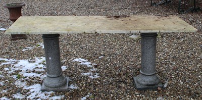 Lot 329 - Marble topped garden table