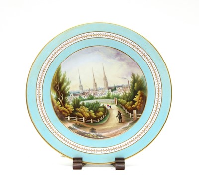 Lot 191 - A painted and gilt-heightened porcelain cabinet plate