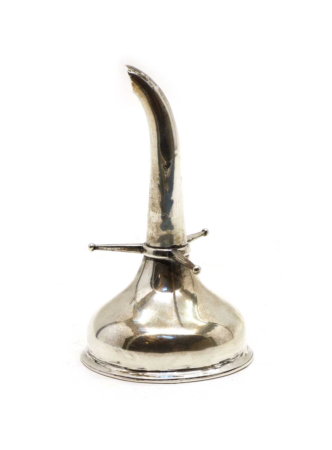 Lot 11 - A George III silver wine funnel