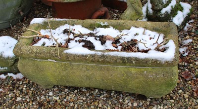 Lot 337 - A reconstituted stone trough