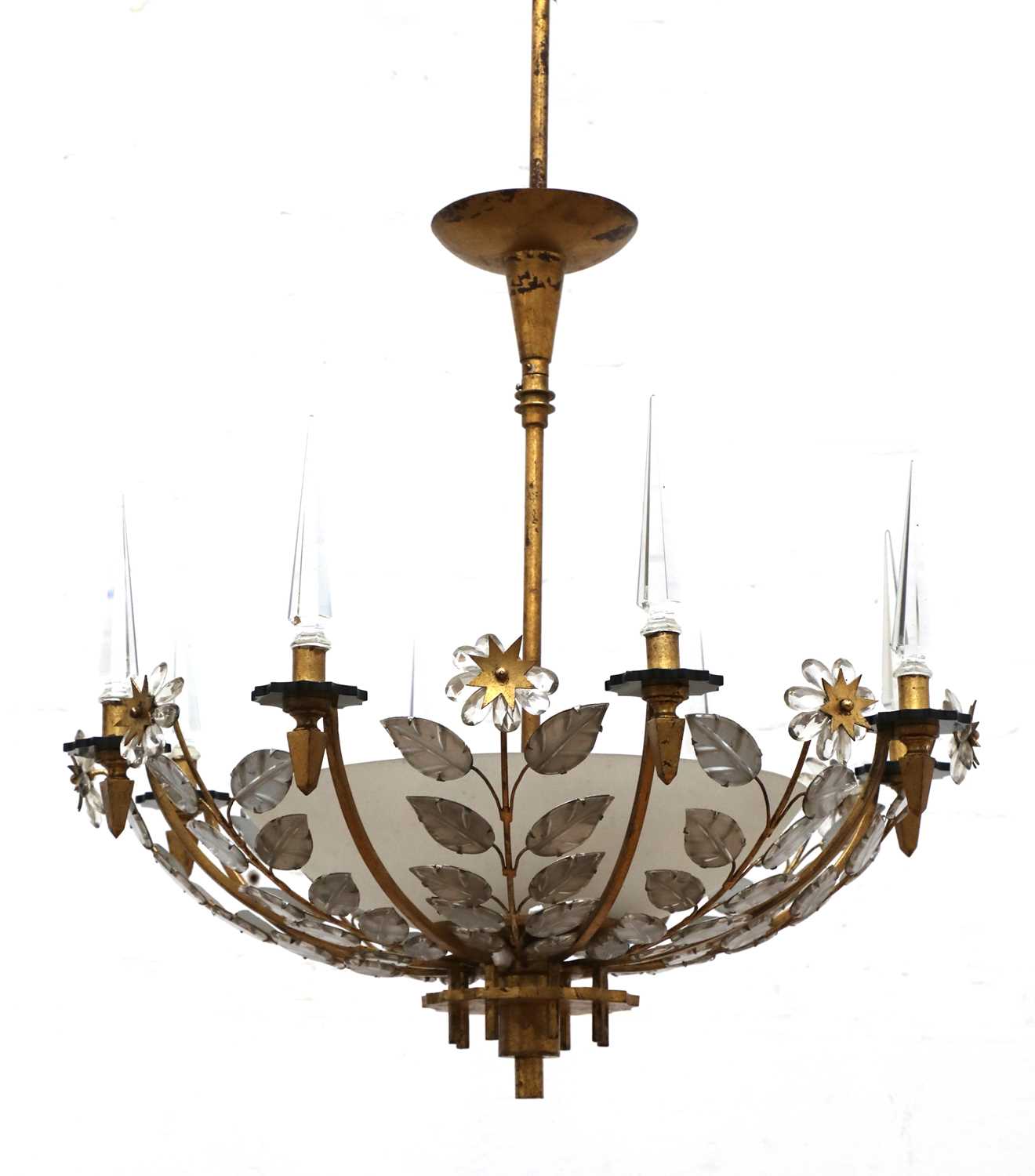 Lot 683 - A French bowl chandelier