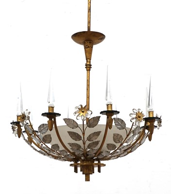 Lot 683 - A French bowl chandelier