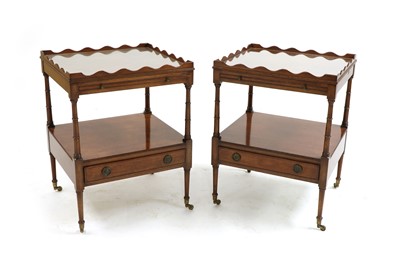 Lot 279 - A pair of Regency style mahogany bedside tables