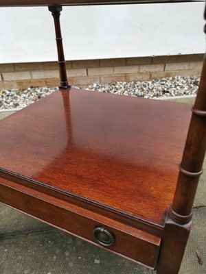Lot 279 - A pair of Regency style mahogany bedside tables