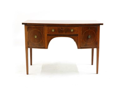 Lot 294 - A Regency bow fronted mahogany and crossbanded serving table