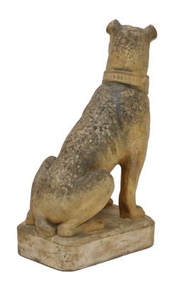 Lot 88 - A French terracotta model of a seated pug