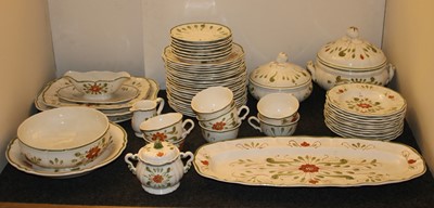 Lot 139 - A French Sarreguemines faience ‘Venise’ pattern dinner service