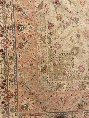 Lot 84 - A Persian wool and silk Tabriz rug