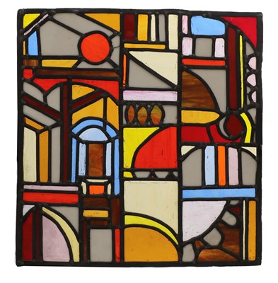 Lot 734 - A stained glass panel