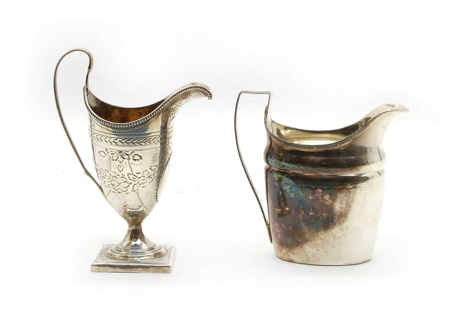 Lot 11 - A George III silver cream jug and another (2)