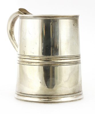 Lot 809 - A George VI silver beer mug