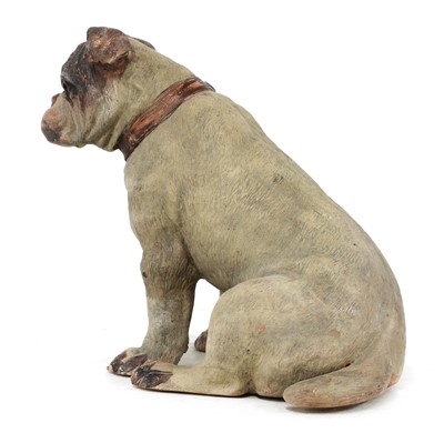 Lot 87 - A terracotta model of a bulldog