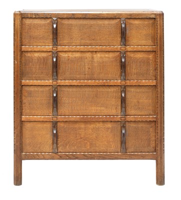 Lot 87 - A Gordon Russell 'Stow' oak chest of four drawers