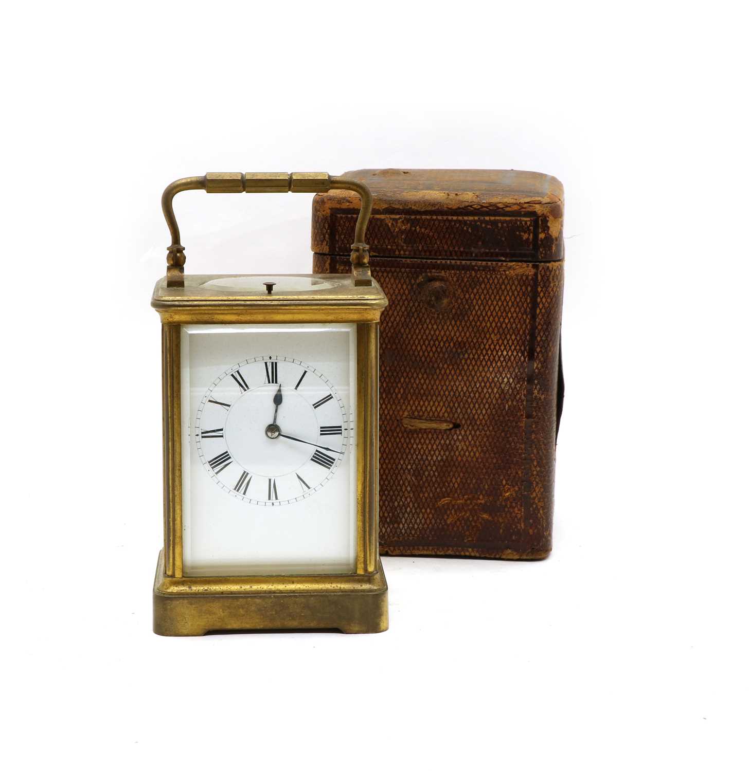 Lot 60 - A late 19th century French carriage clock